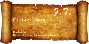 Fixler Tímea névjegykártya