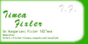 timea fixler business card